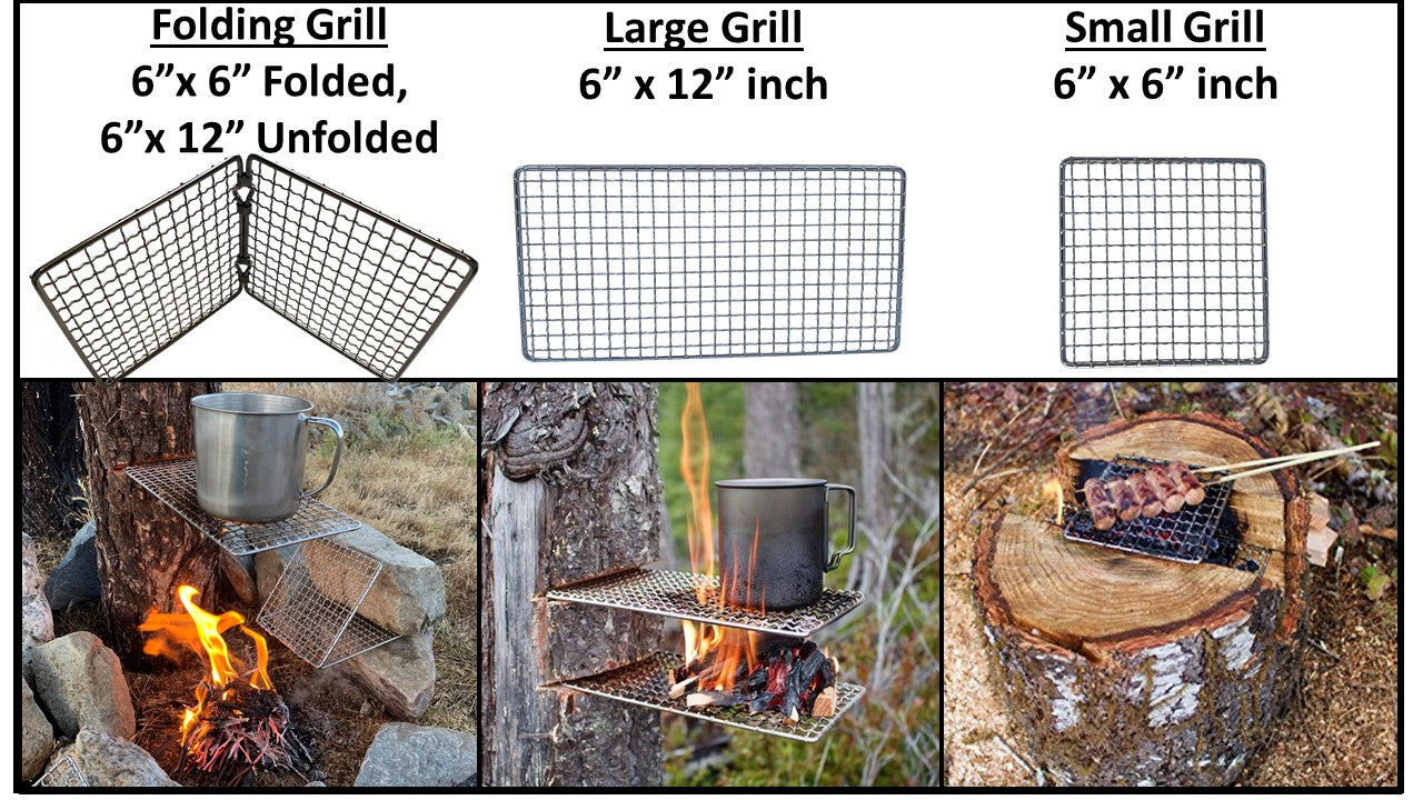 Bushcraft Stainless Steel BBQ Cooking Grill Grate