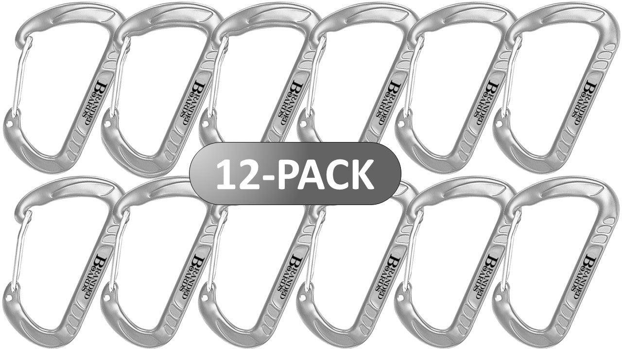 Heavy Duty 3.2" Aluminum Carabiner Wire Gate Spring Snap Clip Link Hooks