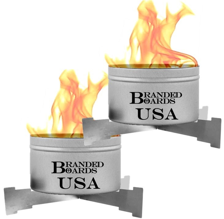 Branded Boards Portable Campfire & Trivet-Stove 2-PACKS | 100% Made in USA
