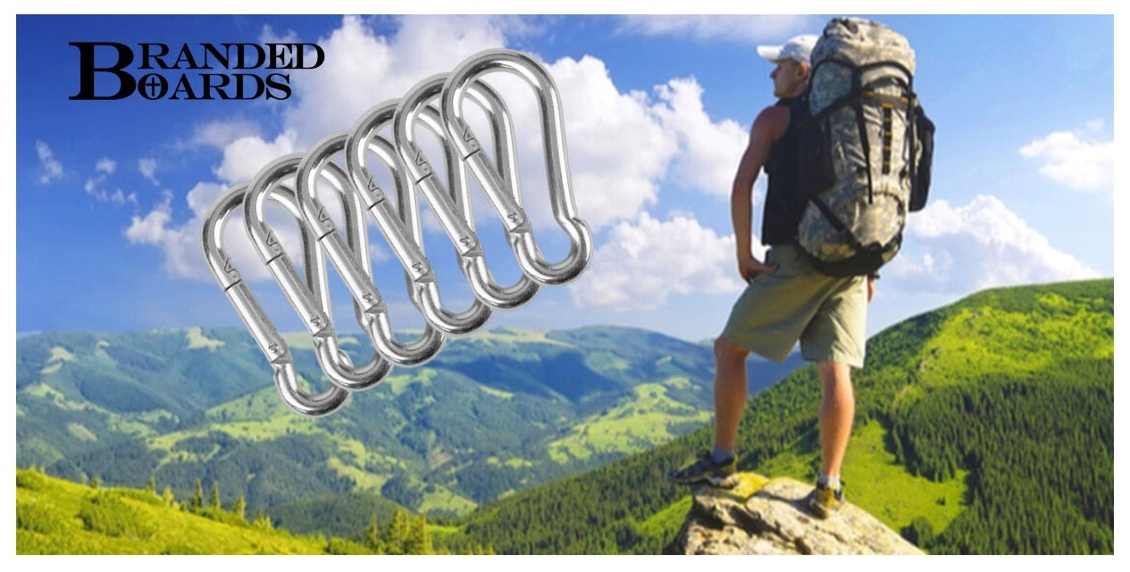 Heavy Duty 2 & 2.8 Stainless Steel Carabiner Spring Snap Clip