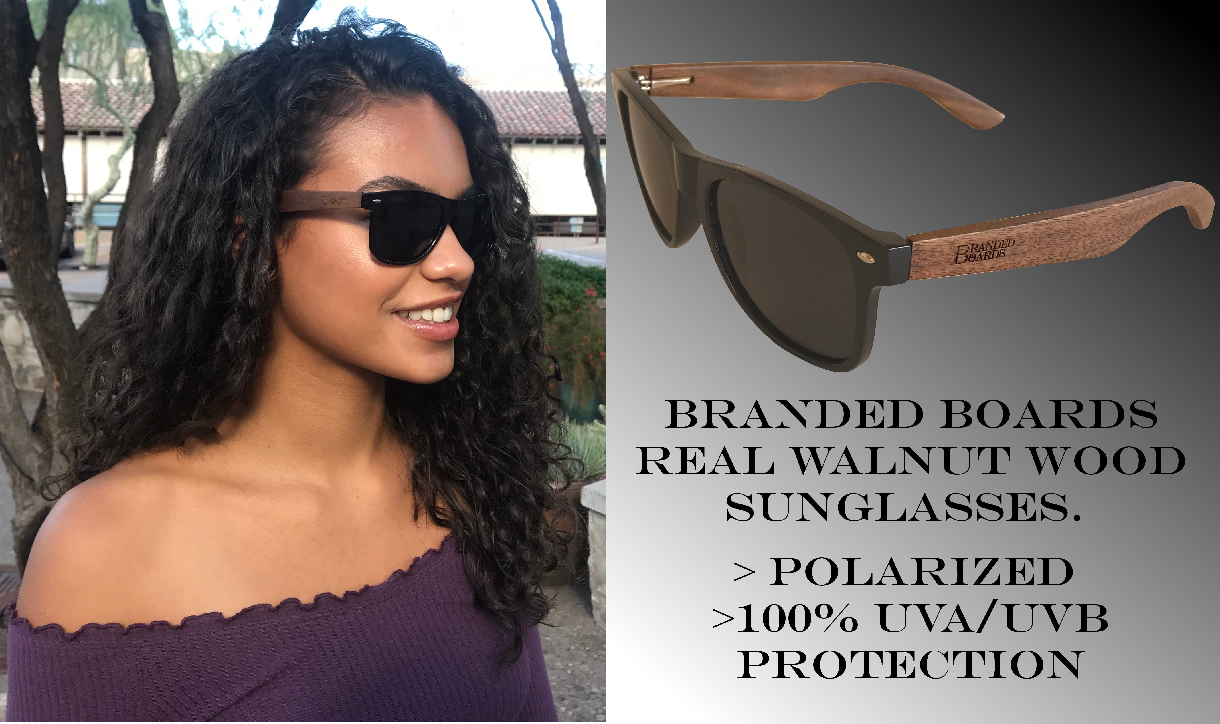 Real store wood sunglasses