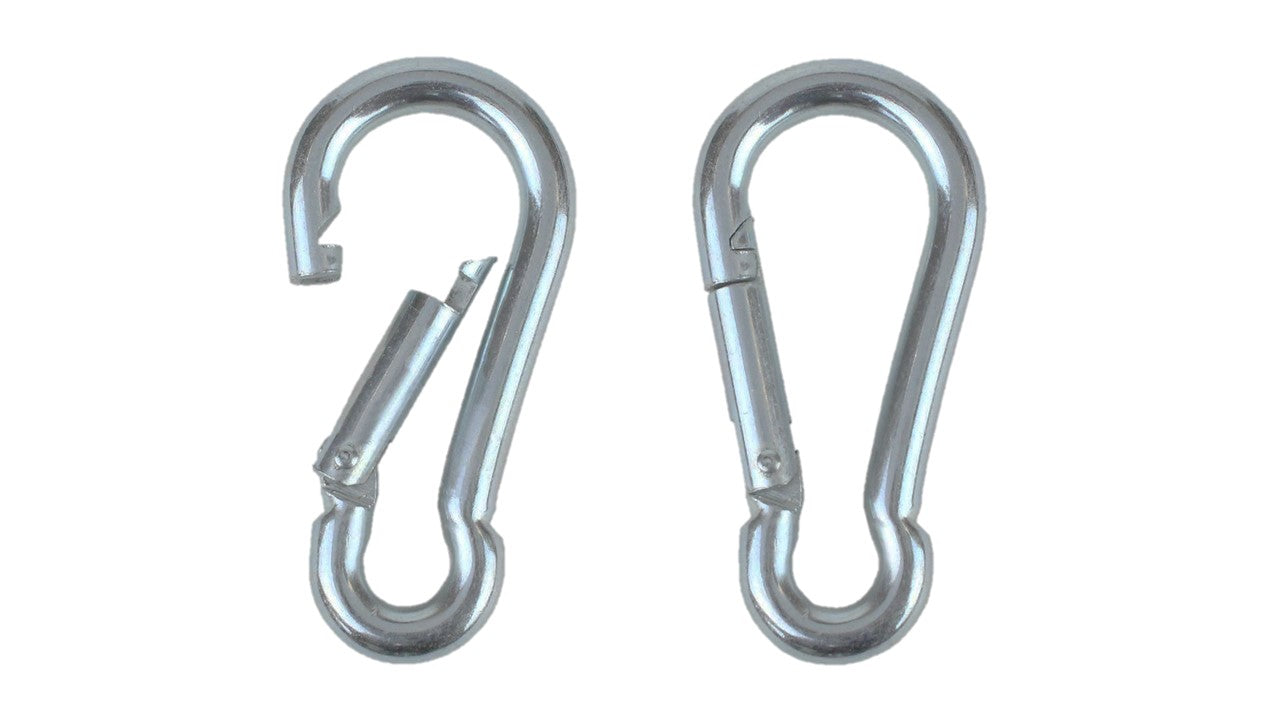 Durable 304 Stainless Steel Carabiner Spring Clip Hook For Hiking Camping -  , M8 80mm 