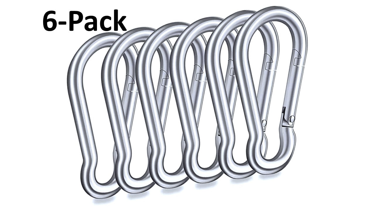 8 Pack 3 Inch Spring Snap Hook Stainless Steel 304 Carabiner Clips Heavy  Duty Quick Link Hook for Outdoor Camping Hiking Hammock Swing (M8 x 80mm)