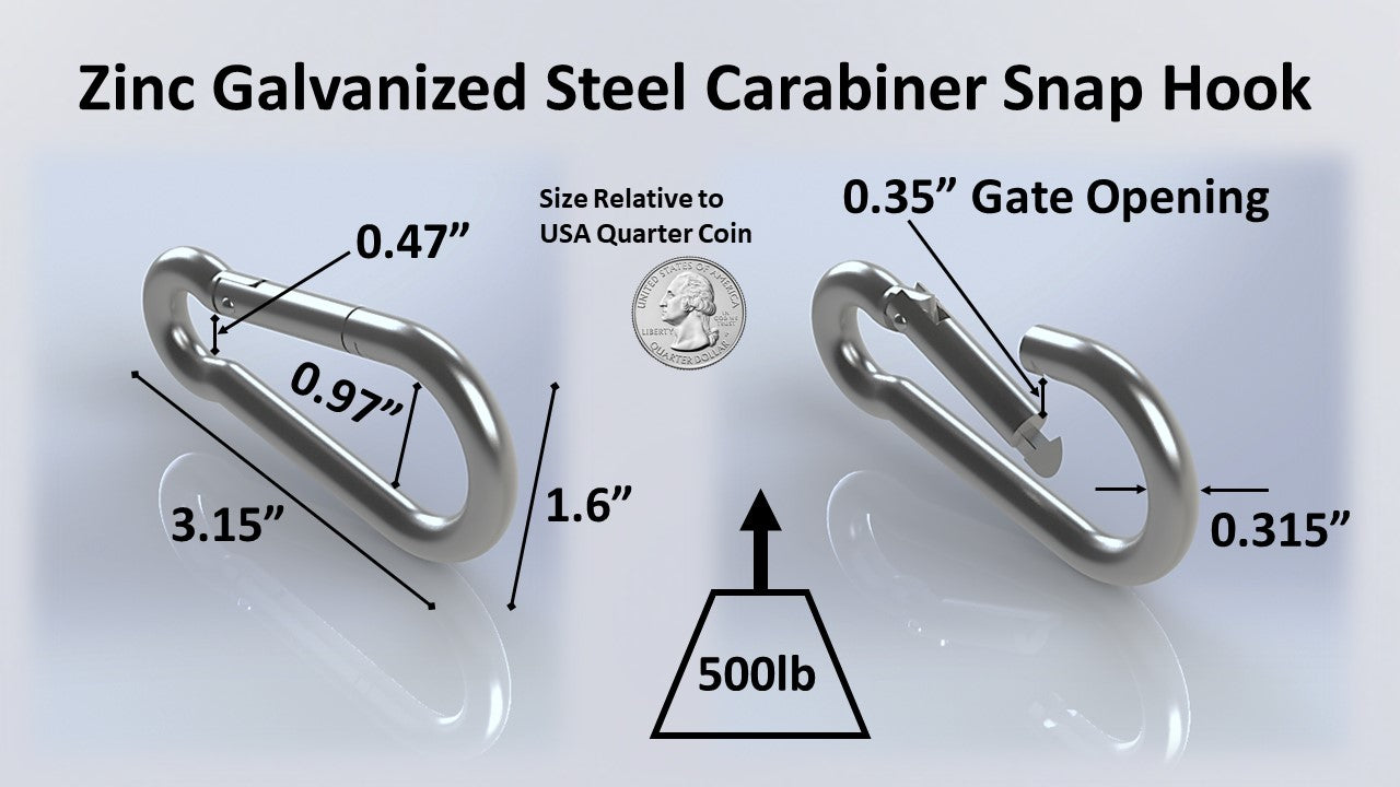 Stainless Steel 304/316 8MM Spring Snap Hook Carabiner China Manufacturer
